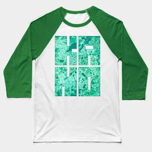 Kano, Nigeria City Map Typography - Watercolor Baseball T-Shirt